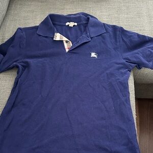 Burberry Navy Polo Shirt
